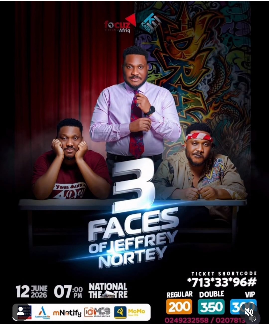 3 FACES OF JEFFREY NORTEY - Event Image